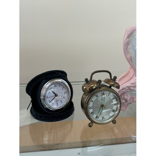 66 - Selection of three vintage and later clocks