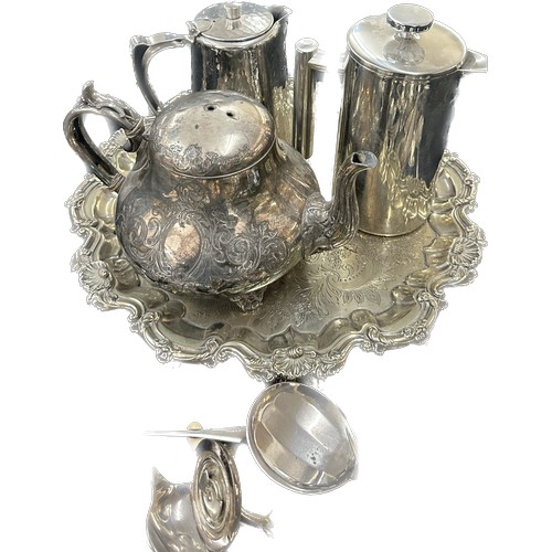 19 - Selection of assorted EPNS items to include cutlery, tea pot, coffee pot etc