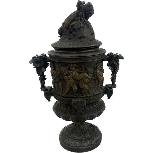 40 - Vintage Napoleon urn overall height approximately 14 inches tall