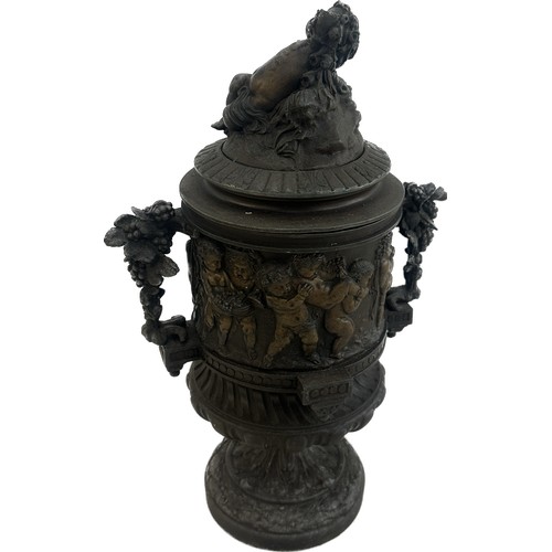 40 - Vintage Napoleon urn overall height approximately 14 inches tall