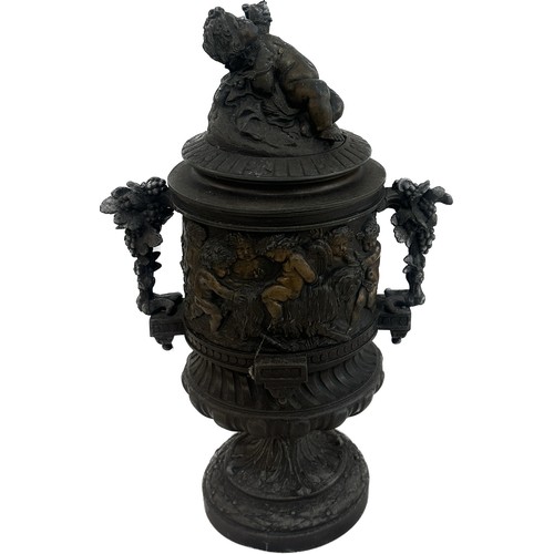 40 - Vintage Napoleon urn overall height approximately 14 inches tall