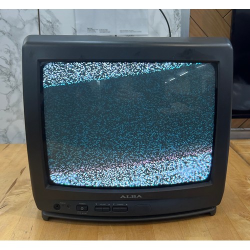 116 - ALBA CTV3411 CRT 14” Black Retro Gaming TV Monitor, monitor turns on, as seen in images