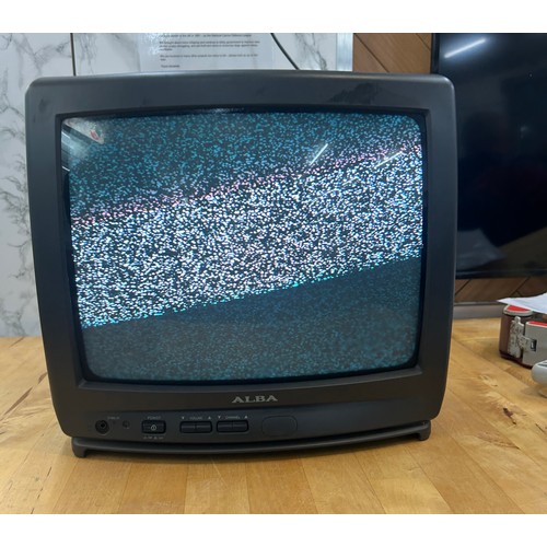 116 - ALBA CTV3411 CRT 14” Black Retro Gaming TV Monitor, monitor turns on, as seen in images