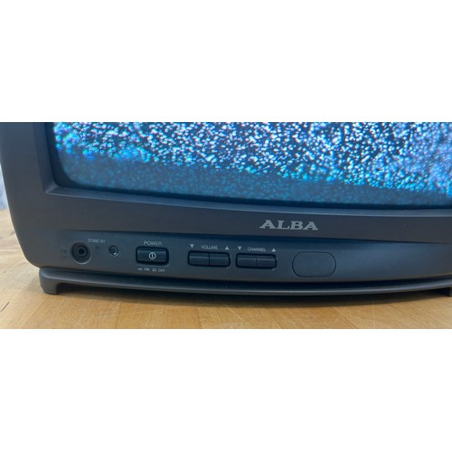 116 - ALBA CTV3411 CRT 14” Black Retro Gaming TV Monitor, monitor turns on, as seen in images