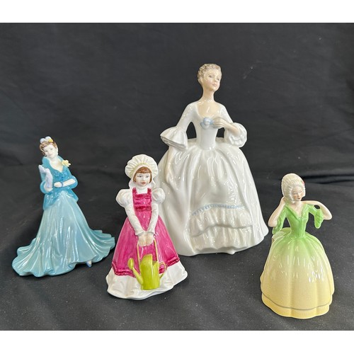 85 - Selection of vintage lady figures to include Royal Worcester, Coalport, Royal Doulton and Carlton Wa... 