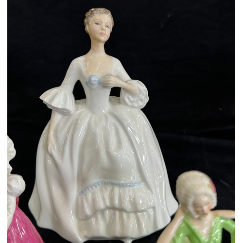 85 - Selection of vintage lady figures to include Royal Worcester, Coalport, Royal Doulton and Carlton Wa... 