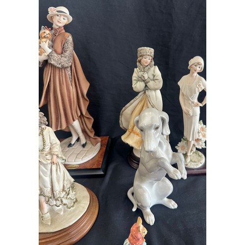 59 - Selection of vintage lady, children and animal figurines tallest measures approximately 13 inches ta... 