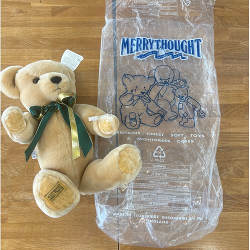 97 - Vintage Merrythought honey growler teddy bear with original plastic bag