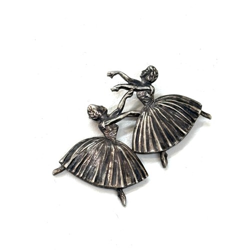 450 - Vintage silver dancer brooch, maker mark D.H.P total weight 8 grams