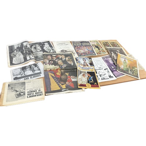 195 - Selection of vintage drinking glasses with coloured stem, EPNS pieces, cranberry jar, ladies costume... 