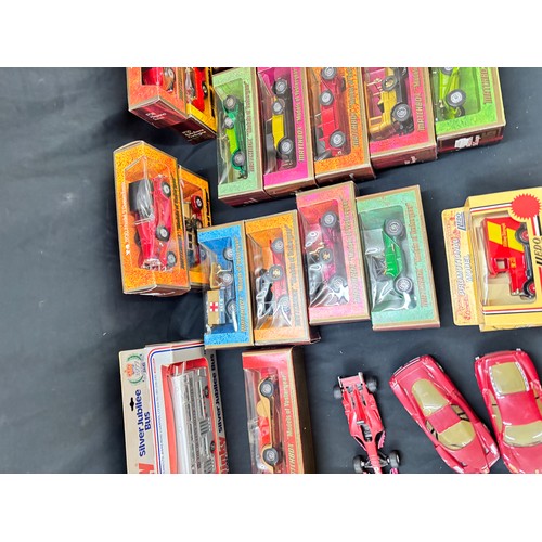 198 - Large selection of assorted cars, mostly boxes, includes Match box etc