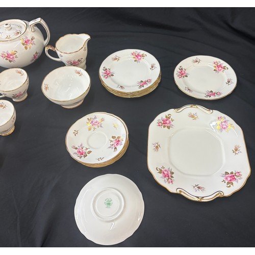 202 - Hammersley complete 6 piece tea set, one sandwich plate has been repaired