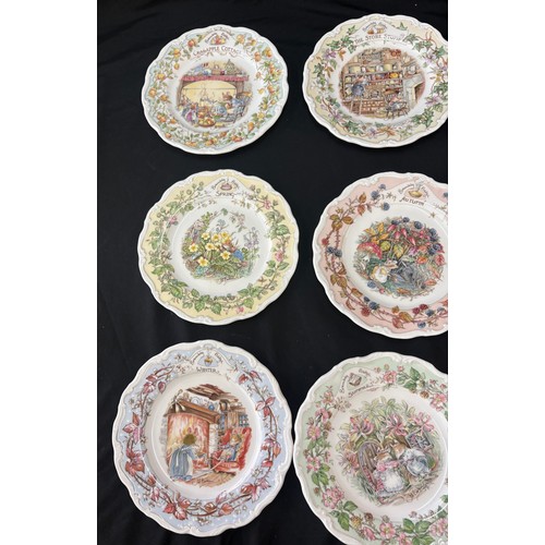 154 - Selection of 9 Royal Doulton Bramley Hedge collectors plates
