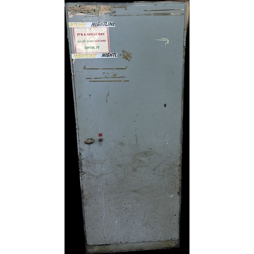 262 - Metal industrial storage cupboard measures approximately 60 inches tall x 16 deep and 22 wide