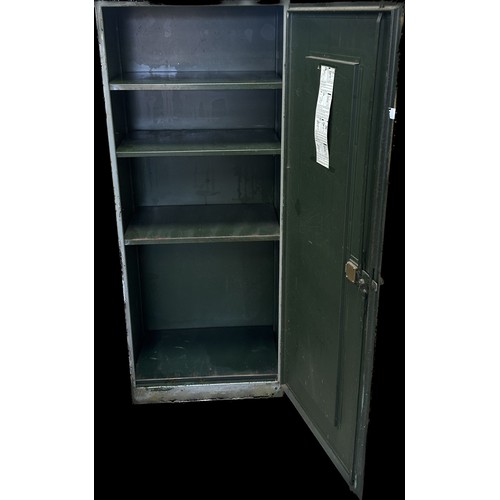 262 - Metal industrial storage cupboard measures approximately 60 inches tall x 16 deep and 22 wide