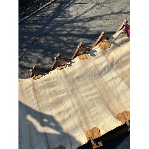 277 - Military WW1 Campaign Officers Folding Bed Camp Bed Table by W&S Cabinetta Oak measures approximatel... 