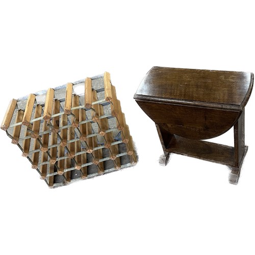 253 - Wine rack and coffee table