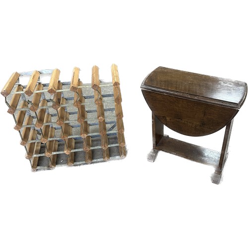 253 - Wine rack and coffee table