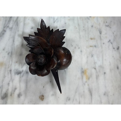 299 - Antique mahogany Marquetry credenza measures approximately 73 inches tall x 48 wide and 15 deep