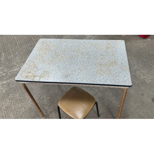 255 - 1960s/70s retro table and stool