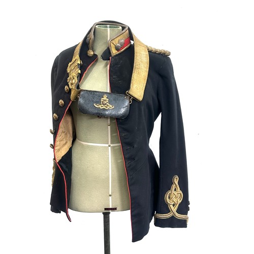 232 - Victorian royal Artillery officers tunic complete with shoulder belt and pouch