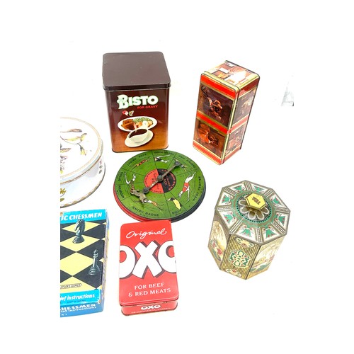 113 - Selection of advertising tins to include Oxo, Bisto etc