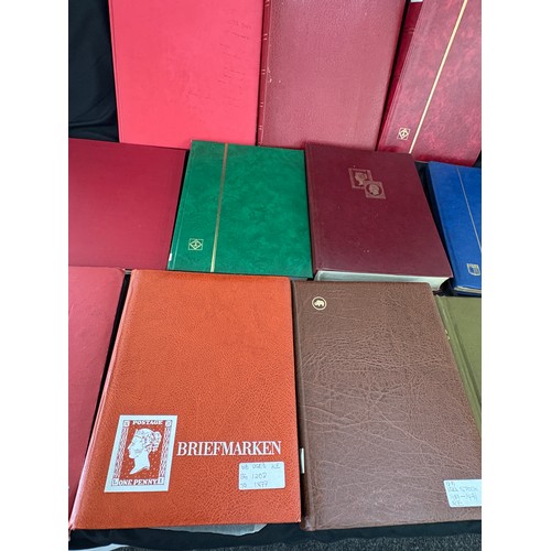 117 - 11 stamp albums with various assorted vintage and later stamps