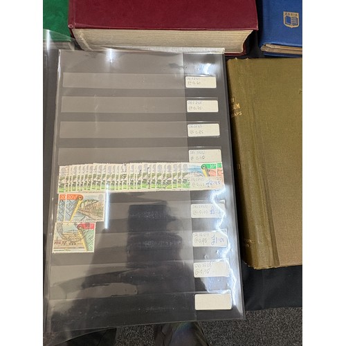117 - 11 stamp albums with various assorted vintage and later stamps
