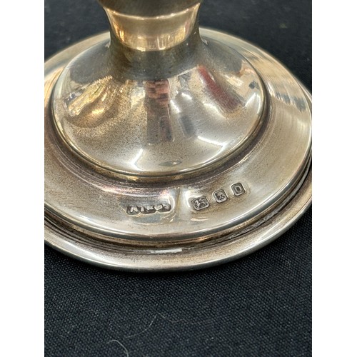 301 - Vintage Sterling silver Kiddush cup goblet, marks worn, height 5 inches, total weight 77 grams