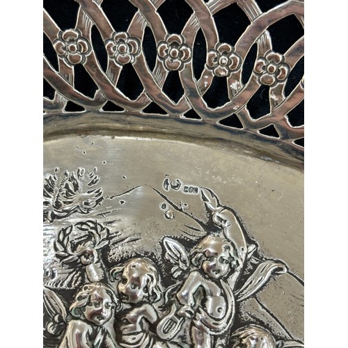 318 - Vintage silver Germany Style bon bon dish total weight 130grams