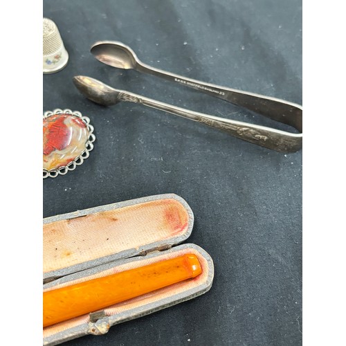 312 - Selection of Collectables includes 18ct gold plated amber cheroot holder etc