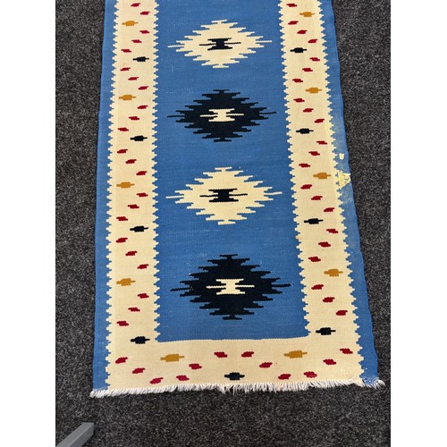 149 - Vintage South American hand woven runner, measures approximately 86 inches long, 26 inches wide