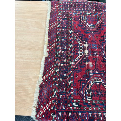 107 - Turkish prayer rug 58 inches long 38 inches wide
