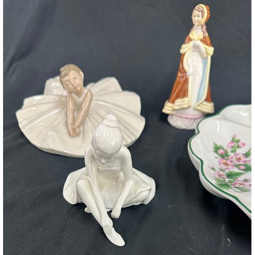 137 - Selection of vintage porcelain collectable items to include Royal Worcester herbs floral Crudite, Ro... 