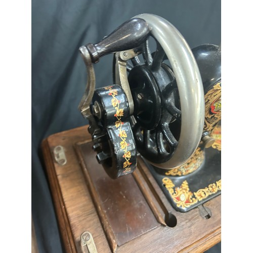 109 - Vintage Jones cased sewing machine