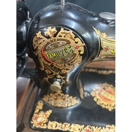 109 - Vintage Jones cased sewing machine