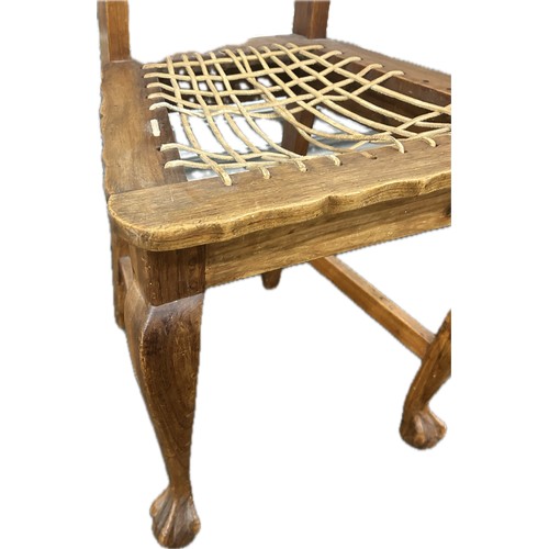 236 - Queen Anne chair webbed seat