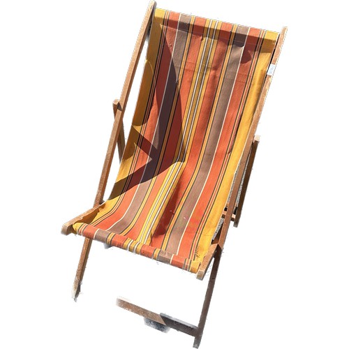 275 - Three vintage folding deck chairs
