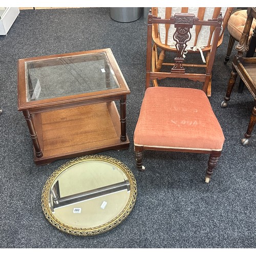 237A - Selection of three furniture pieces includes Mirror, table etc
