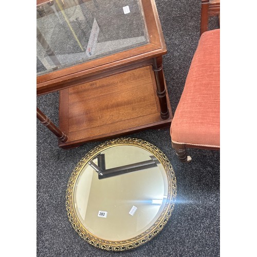 237A - Selection of three furniture pieces includes Mirror, table etc