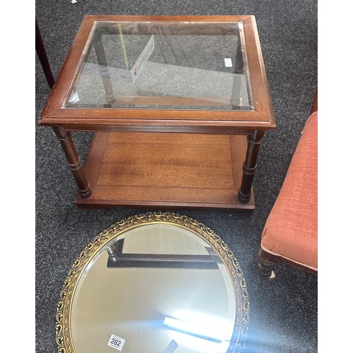 237A - Selection of three furniture pieces includes Mirror, table etc