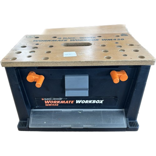 Black and Decker work mate, work box with contents