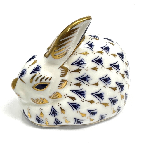 Royal crown derby paperweight rabbit