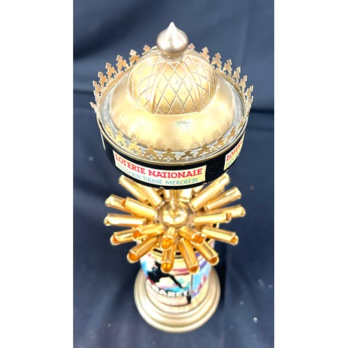 Vintage Suze french cigarette holder, in the form of an advertising pillar  that lifts at top to fan