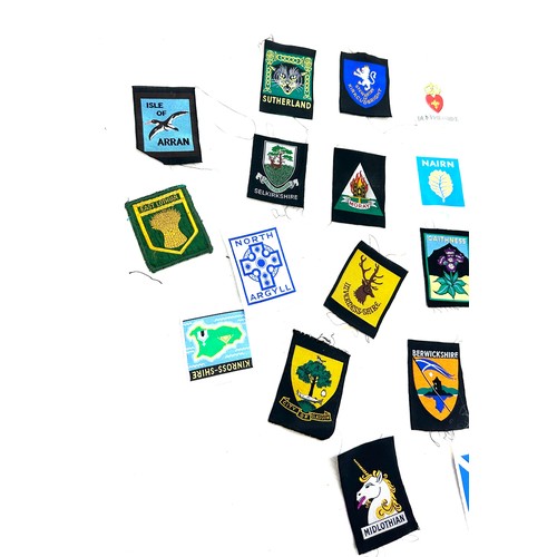 675 - Selection of vintage Scottish county badges