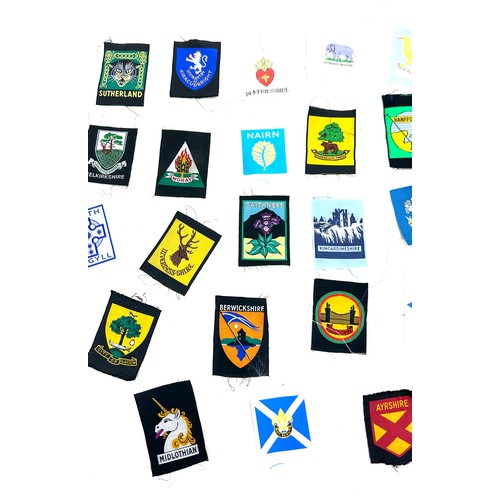 675 - Selection of vintage Scottish county badges