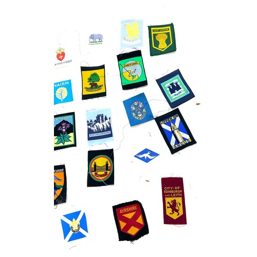 675 - Selection of vintage Scottish county badges