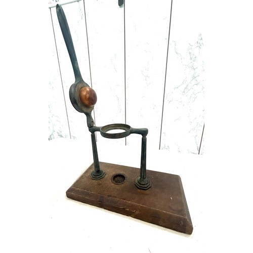 Antique wood / metal press machine, plinth measures approximately ...