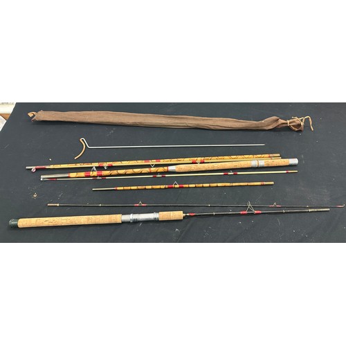 118 - Two vintage fishing rods, one spilt cane