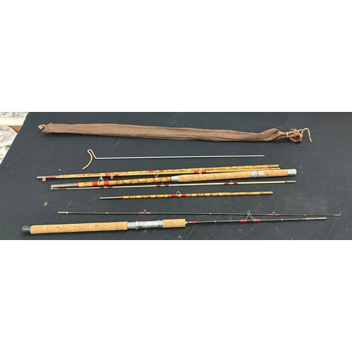 118 - Two vintage fishing rods, one spilt cane